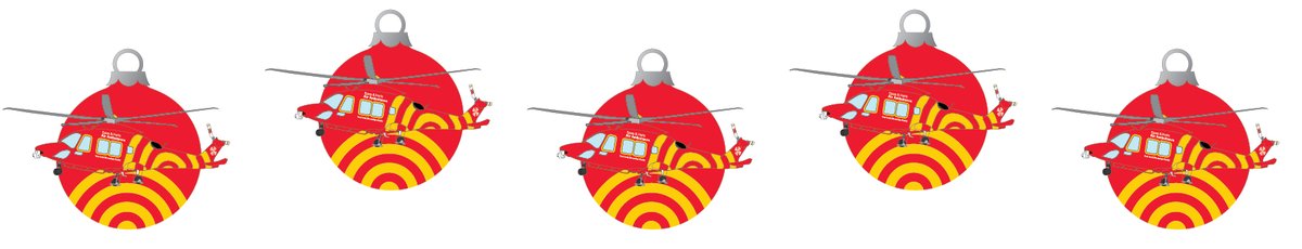 Essex and Herts Air Ambulance festive baubles